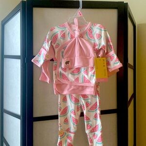 Baby girl set 100% Organic Cotton soft as a cloud